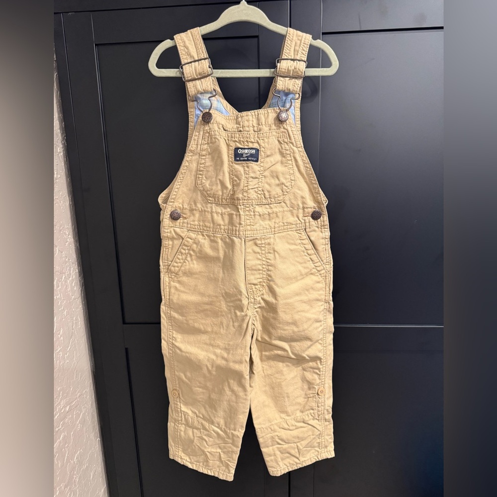 OshKosh B’gosh khaki boys 3T overalls